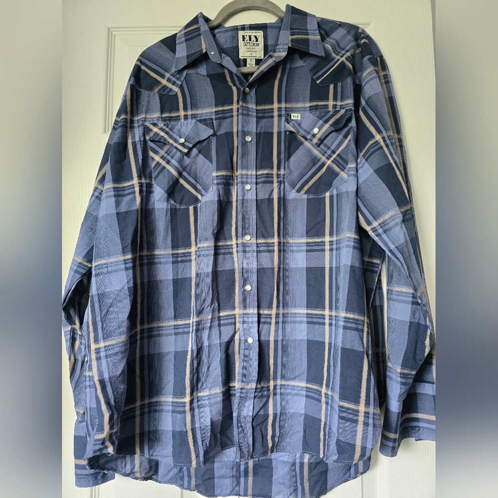 Ely Cattleman Blue Plaid Jacket